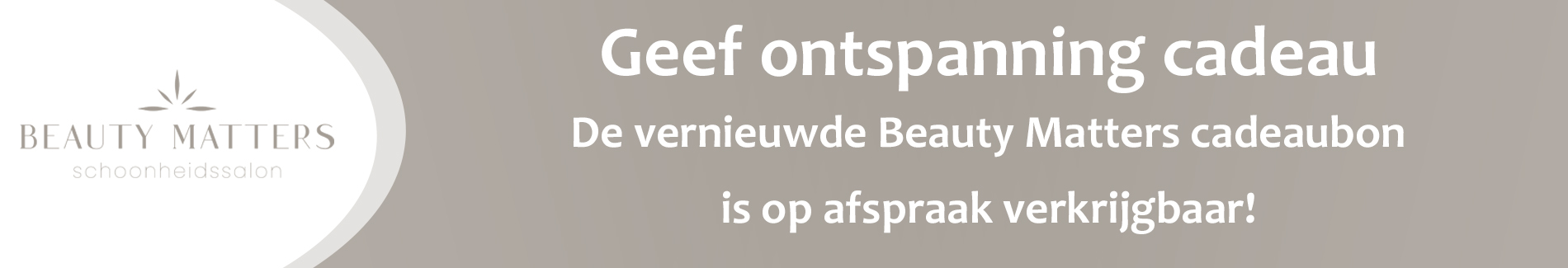 banner Blik op advertentie- cadeaub Beauty Matters